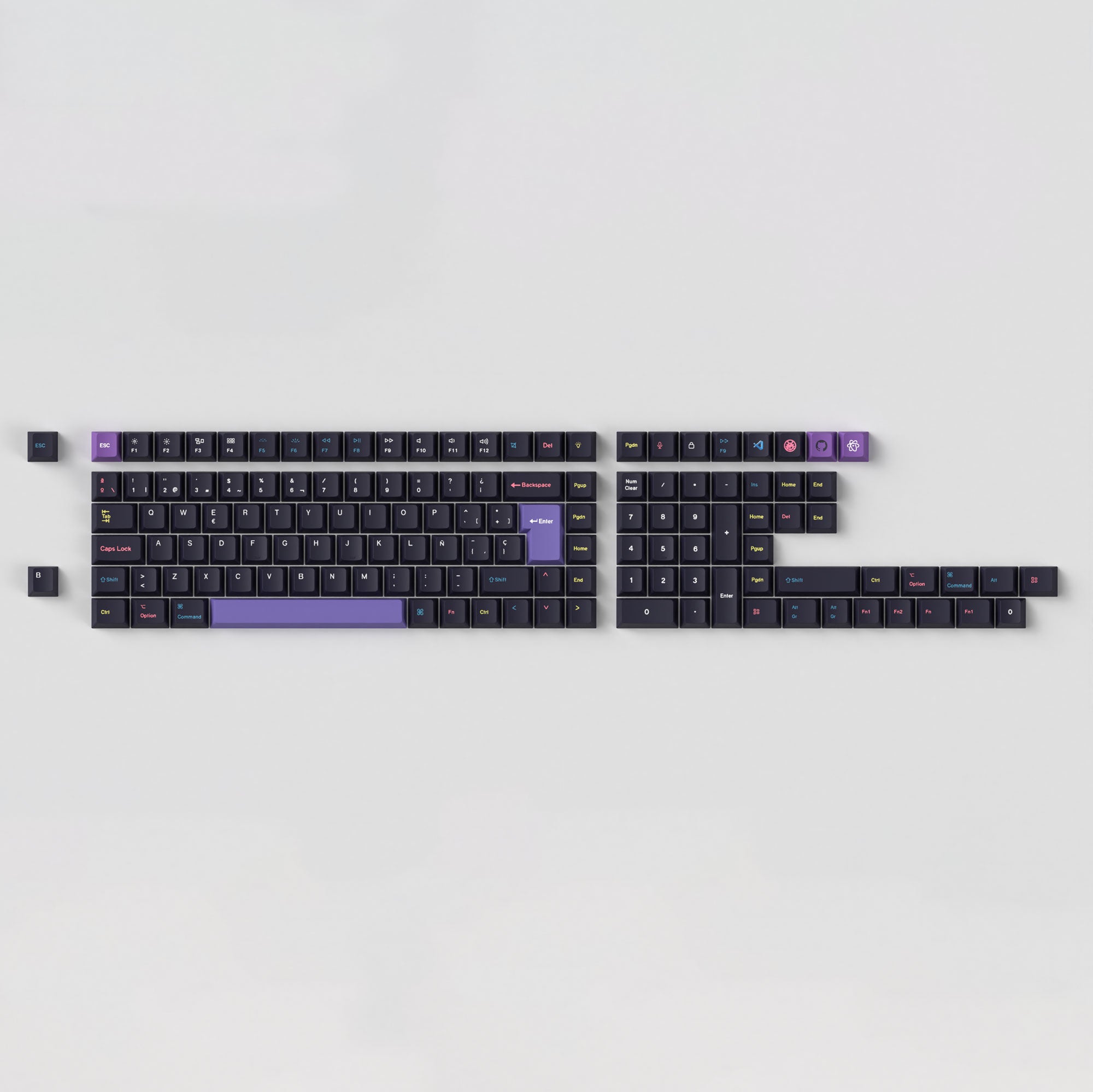 ISO Cherry Profile Dye-Sub PBT Full Set Keycap Set - Developer - Image 2