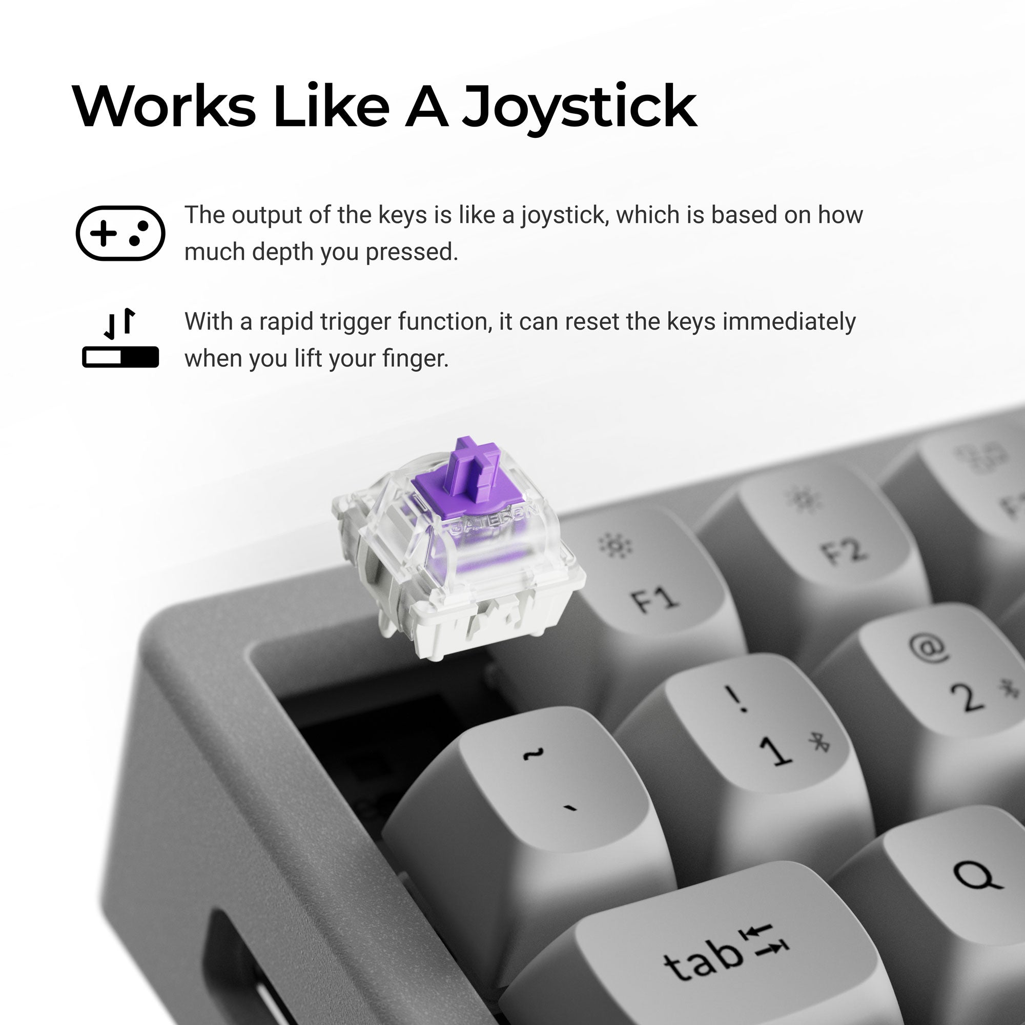 Keychron K2 HE Wireless Magnetic Switch Custom Keyboard - Concrete Edition - Image 3