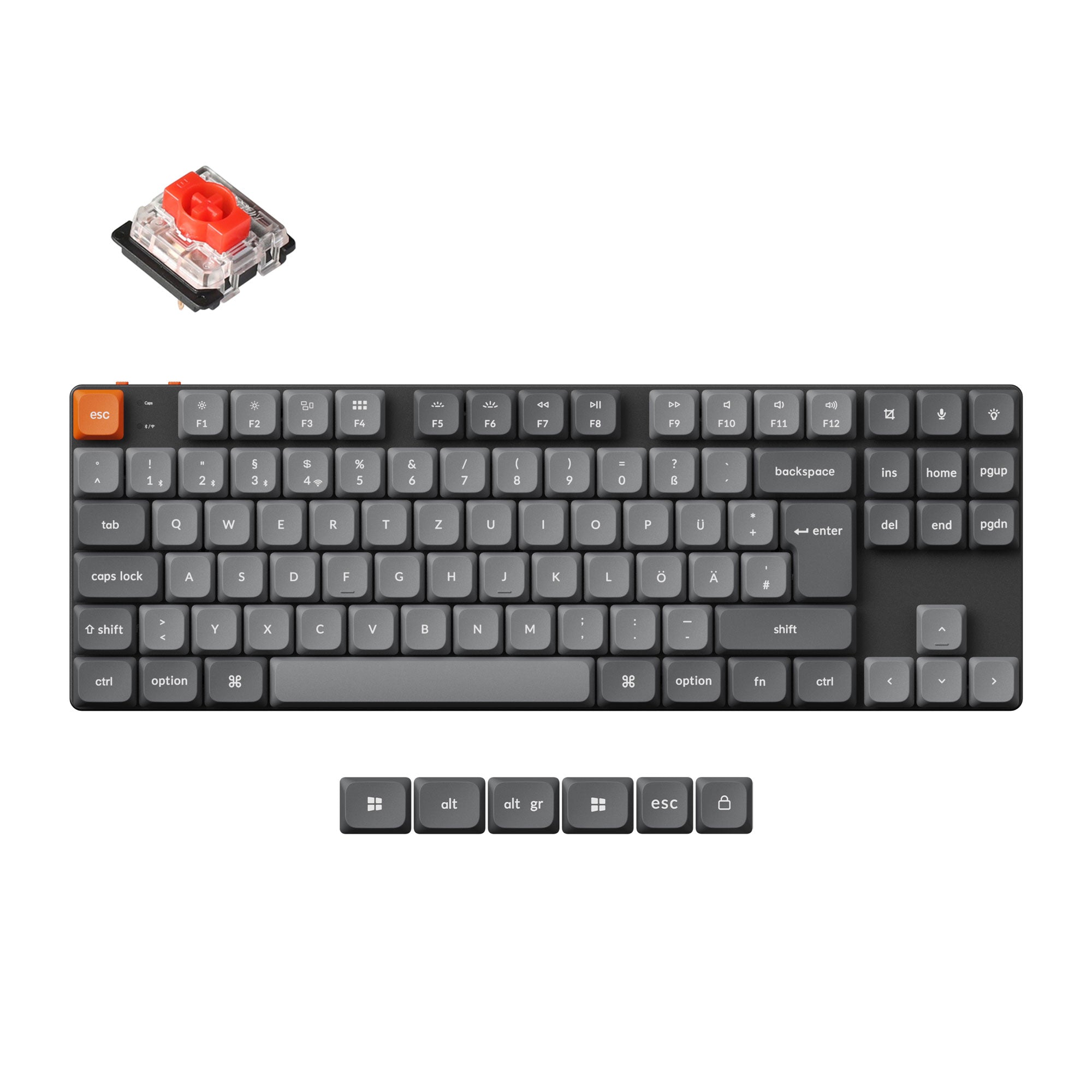 Keychron K1 Max QMK Wireless Custom Mechanical Keyboard ISO Layout Collection - Image 3