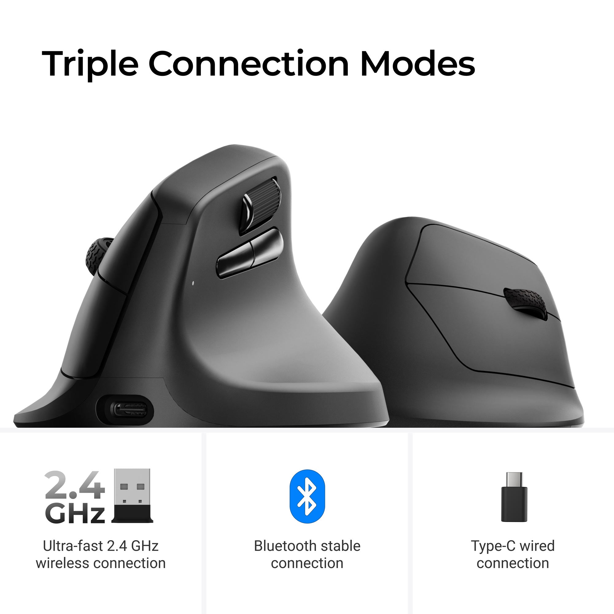 Keychron M5 Wireless Ergonomic Mouse - Image 4