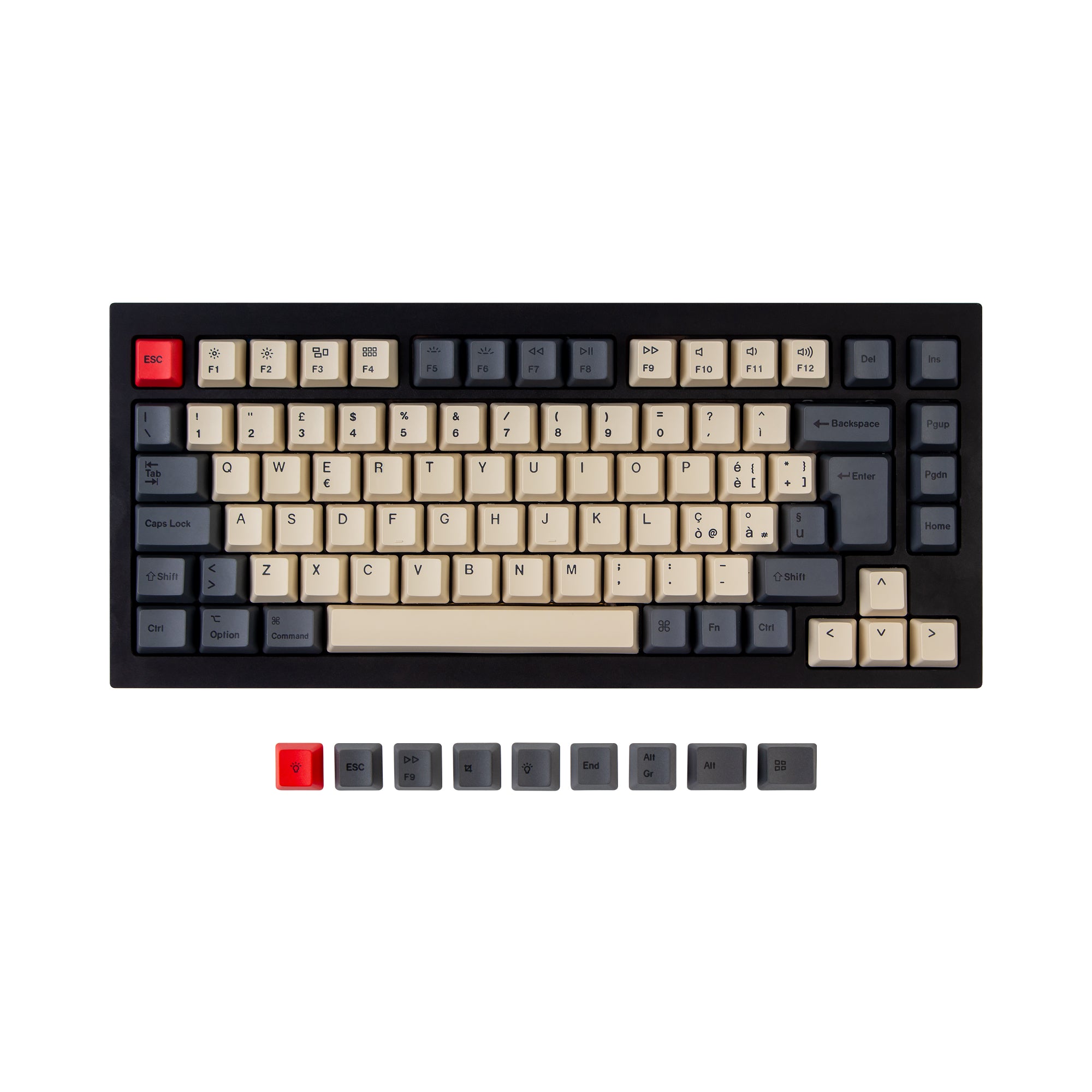 ISO Q1 & Q1 Pro & V1 & K2 & K2 Pro OEM Dye-Sub PBT Keycap Set - Carbon - Image 5