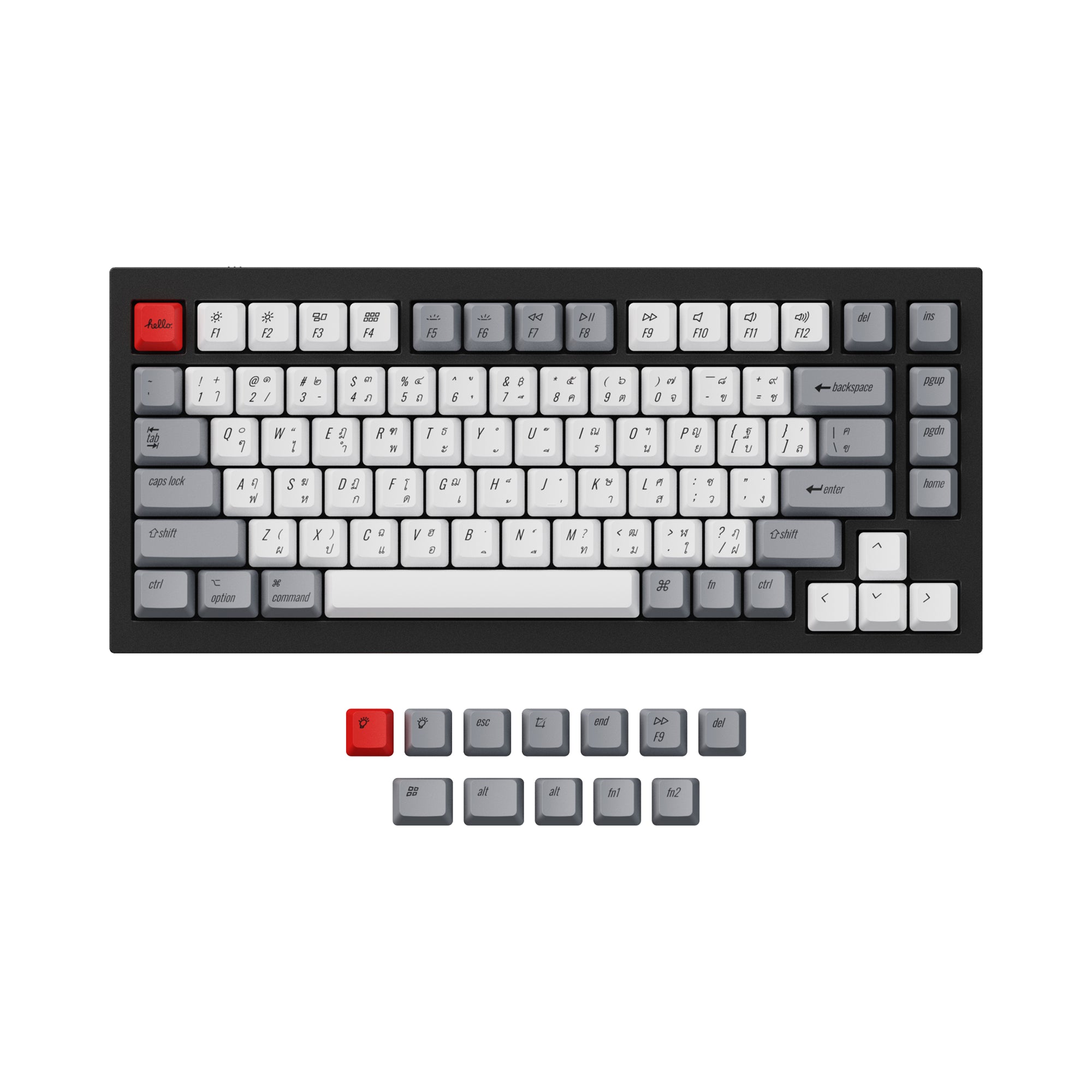 ISO & ANSI Q1 & Q1 Pro & Q2 & Q2 Pro & V1 & V2 & K2 & K2 Pro OEM Dye-Sub PBT Keycap Set - Retro - Image 8